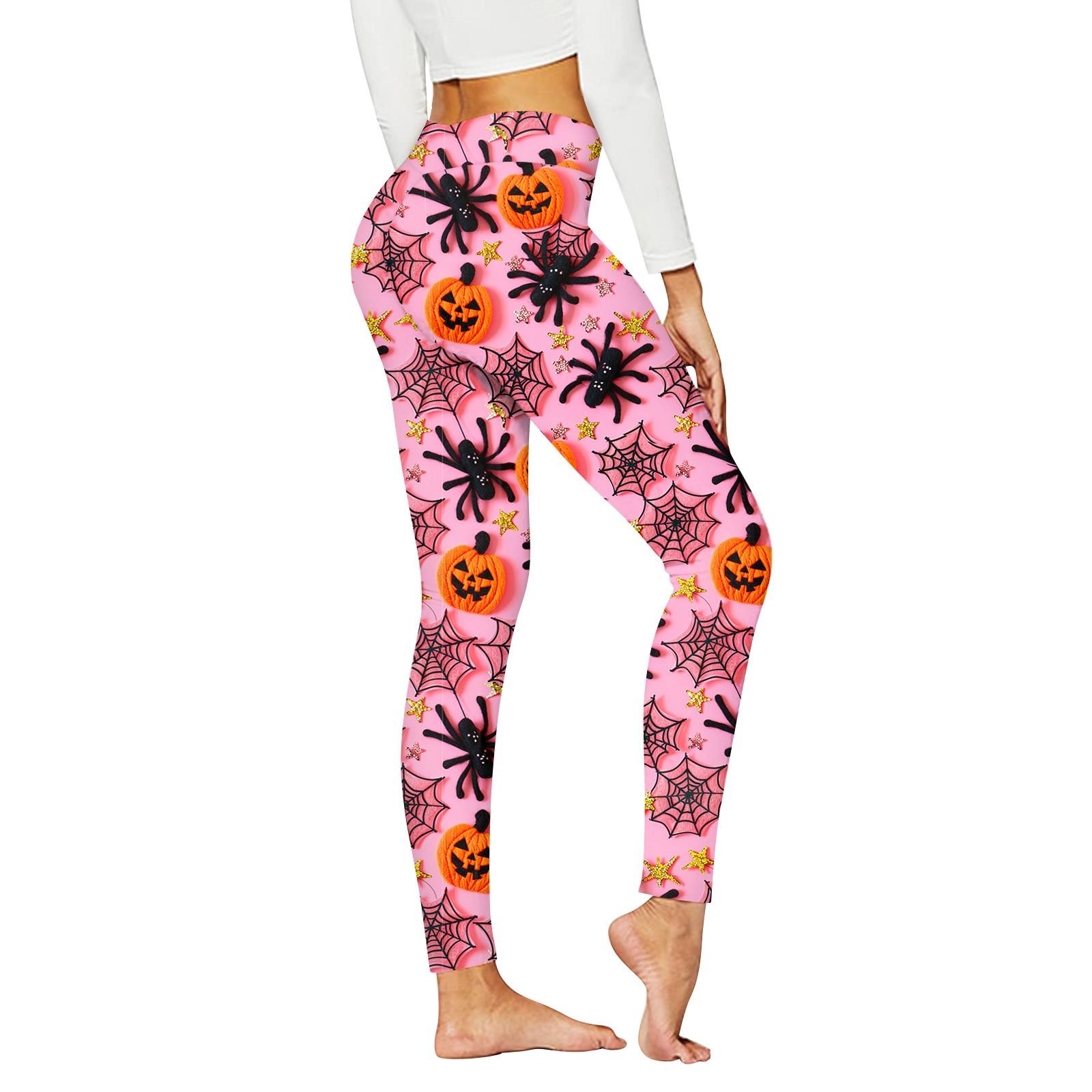 

Женские повседневные модные уличные брюки с принтом, тонкие эластичные пасхальные брюки для йоги, девятиминутные брюки XXL