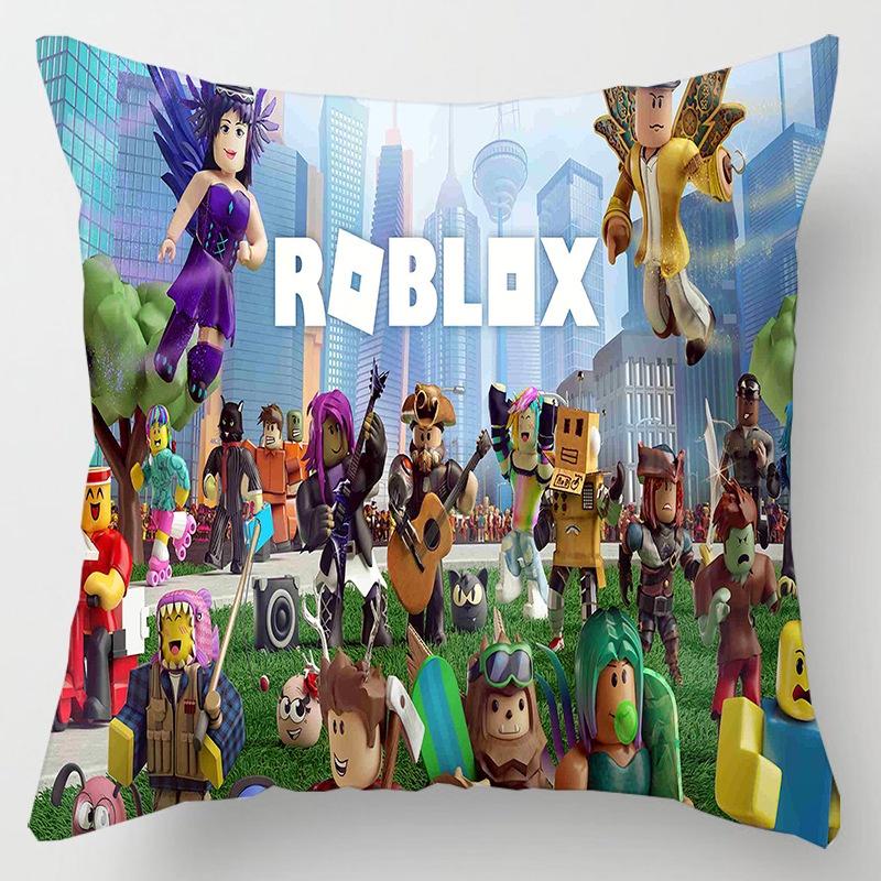 Roblox Game Cushion Cover Square Pillow Protector Decorate Back Support Mat Case