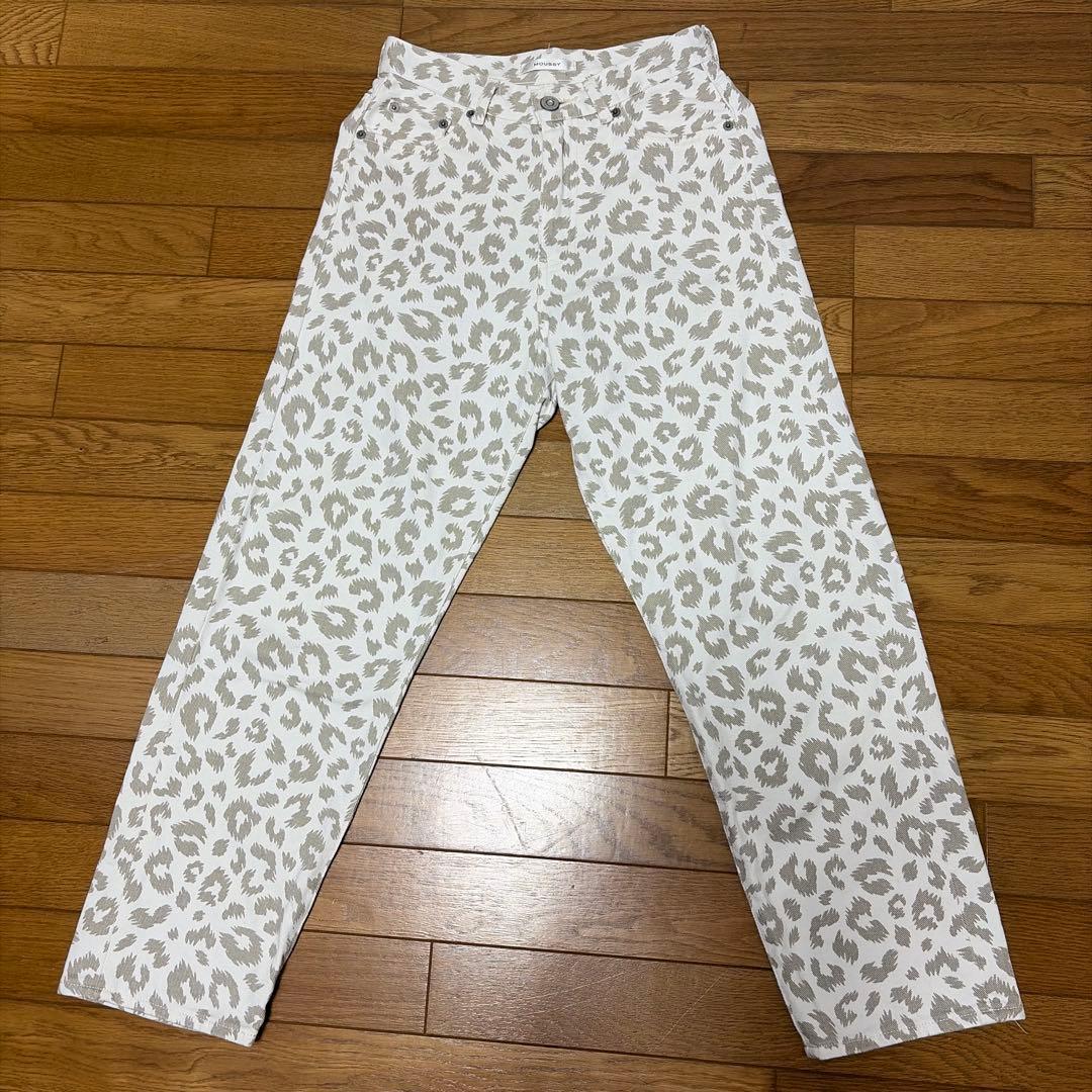 MOUSSY leopard print casual pants
