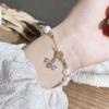 BLINGBY Women's Bracelet Baroque Pearl Bracelet Niche Vintage Style Premium Feeling Bee Pendant Light Luxury Zirconia String Girls Modern Jewelry Gift