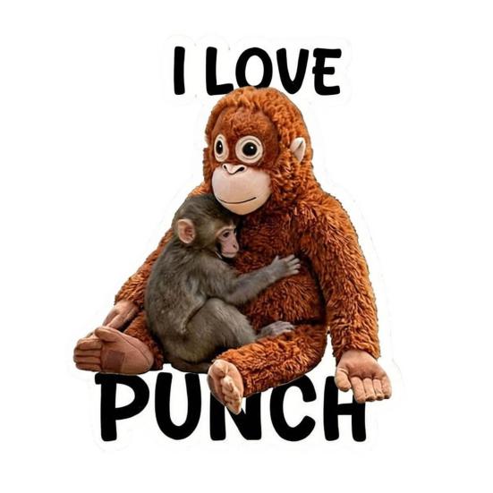 10 Sheets Funny Monkey Hugging Plush Toy Stickers Quirky Vinyl Decals for Laptops Water Bottles Luggage Skateboards Waterproof DIY Crafts