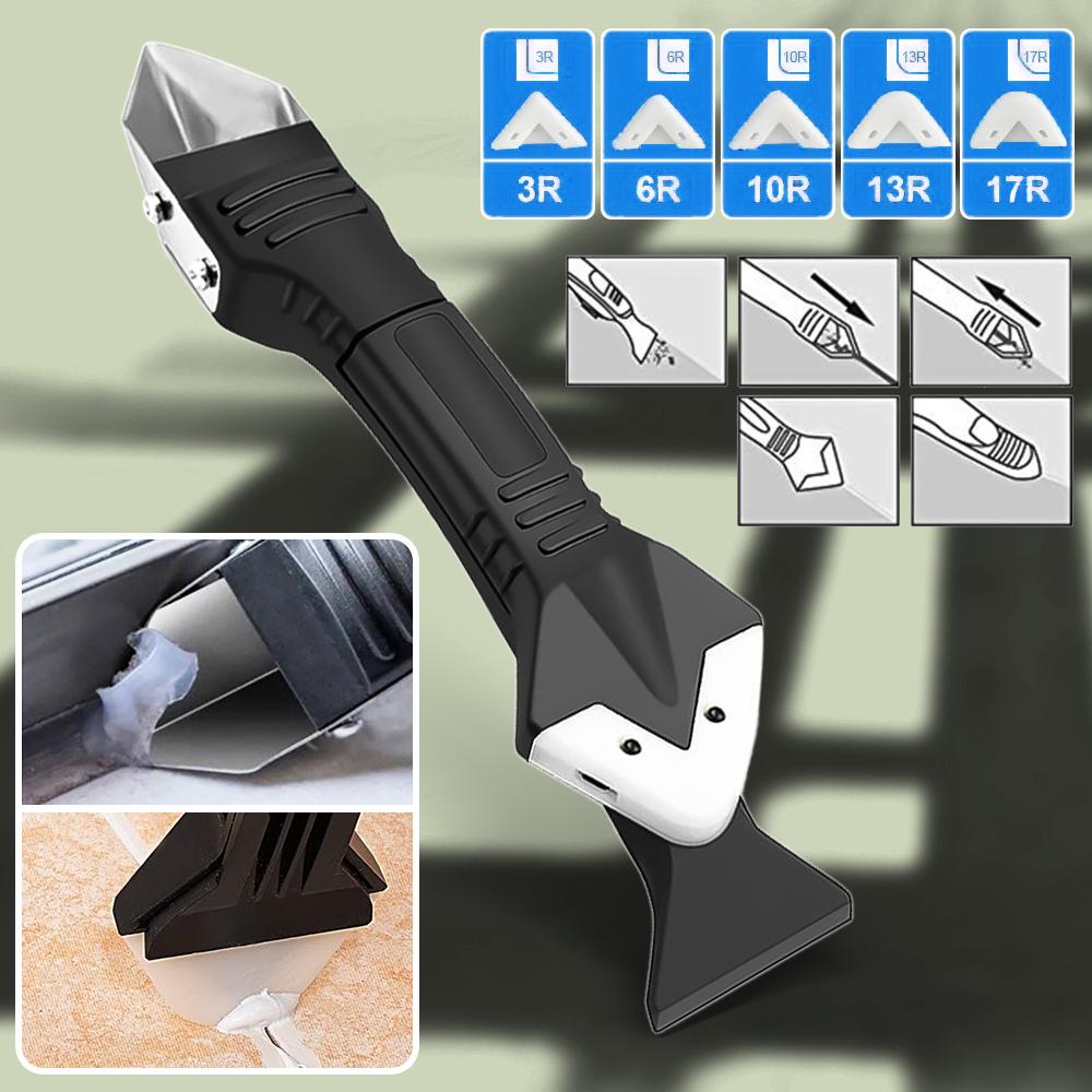 Multi-Functional Scraper Puller Kit Tools Applicator Silicone Scraper Caulking Cleaning Glass Grouting Sealant Removal Spatula