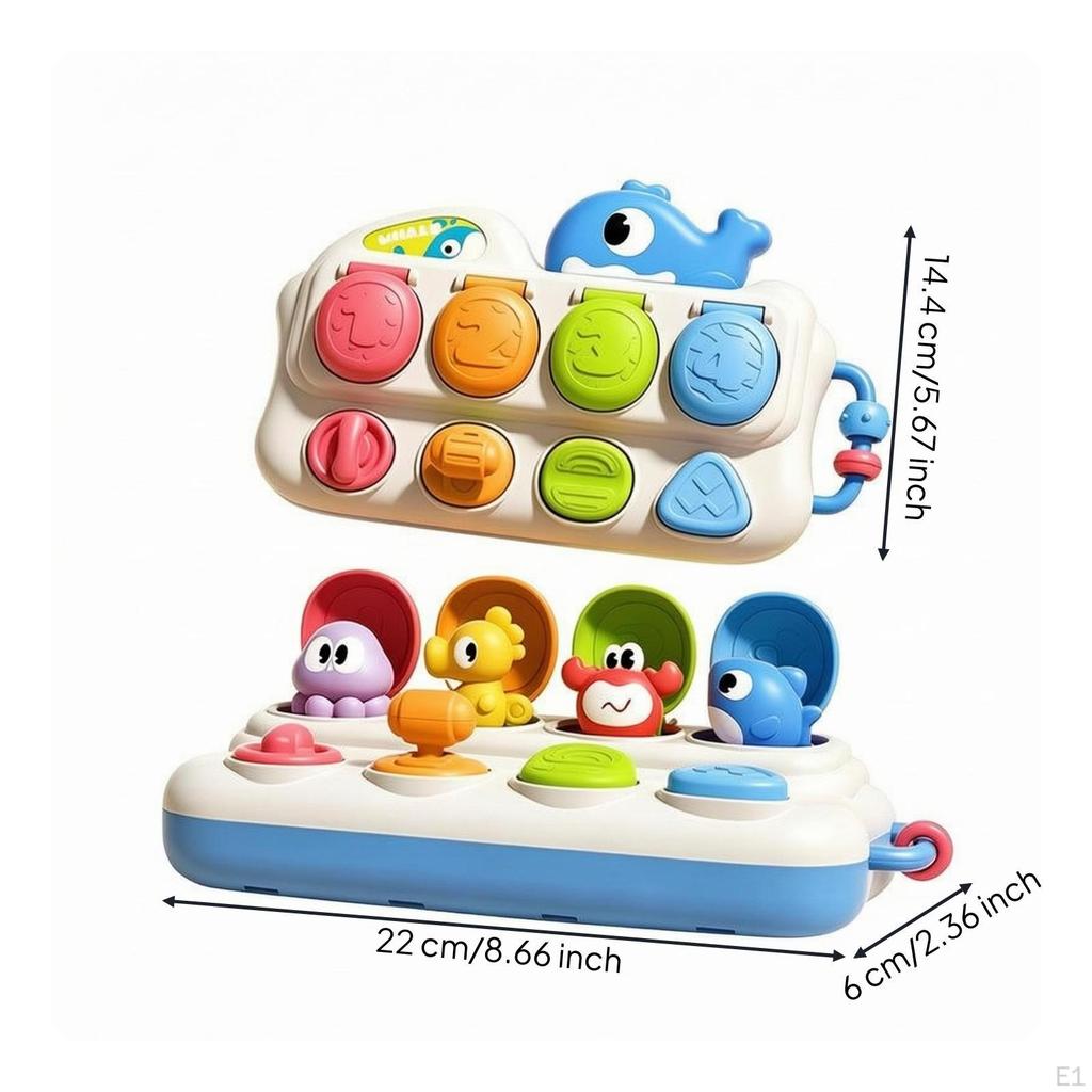 HideandSeek Toy Interactive Marine Creature Plaything Pressup Covers for Kids