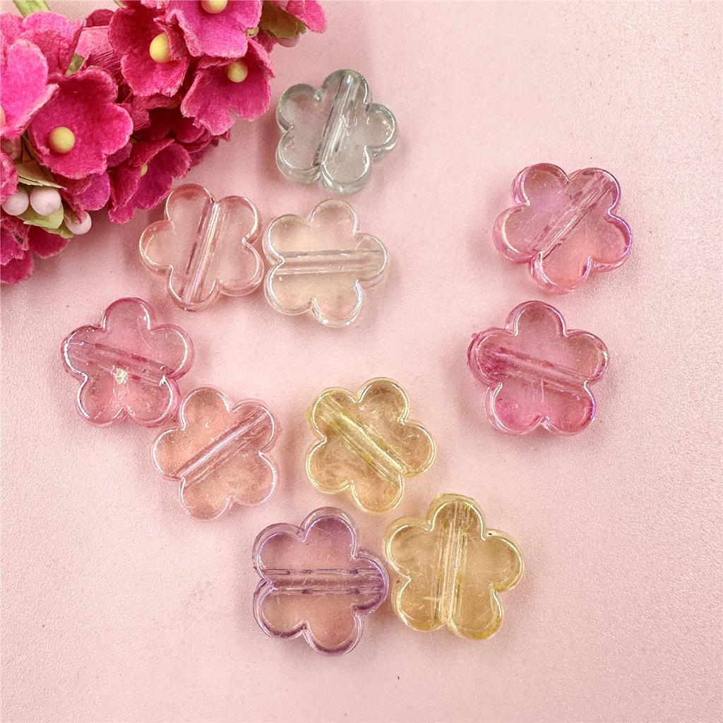 Flower Beads Jewelry Making 10Pcs Mobile Phone Chain Handcrafted Beading Neclace Bracelet 15mm for Crafted DIY Findings