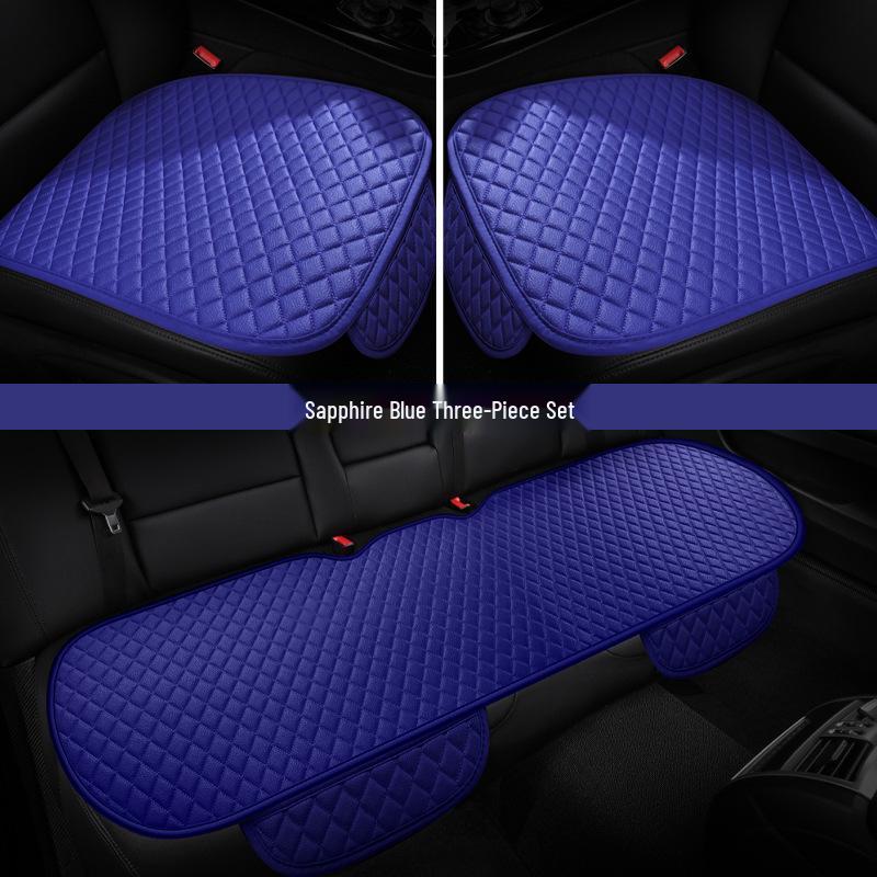Universal Four Seasons Non-Slip Breathable Car Seat Cushion Set - Front & Rear, 3-Piece