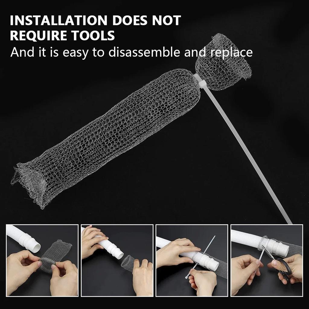 30/50 st Tvättmaskin Luddfälla Rostfritt Stål Universell Tvättmaskinslang Luddfällor Multifunktionell Diskbänksavloppsslang Skärmfilter