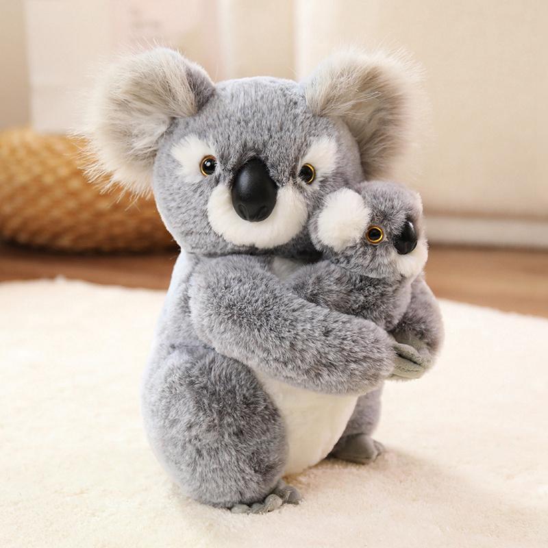 27cm Simulation Australien Lebensechter Koalabär Plüschtiere Weiche Koala Puppe Baby Begleitspielzeug für Kinder Mädchen Niedliche Kuscheltiere