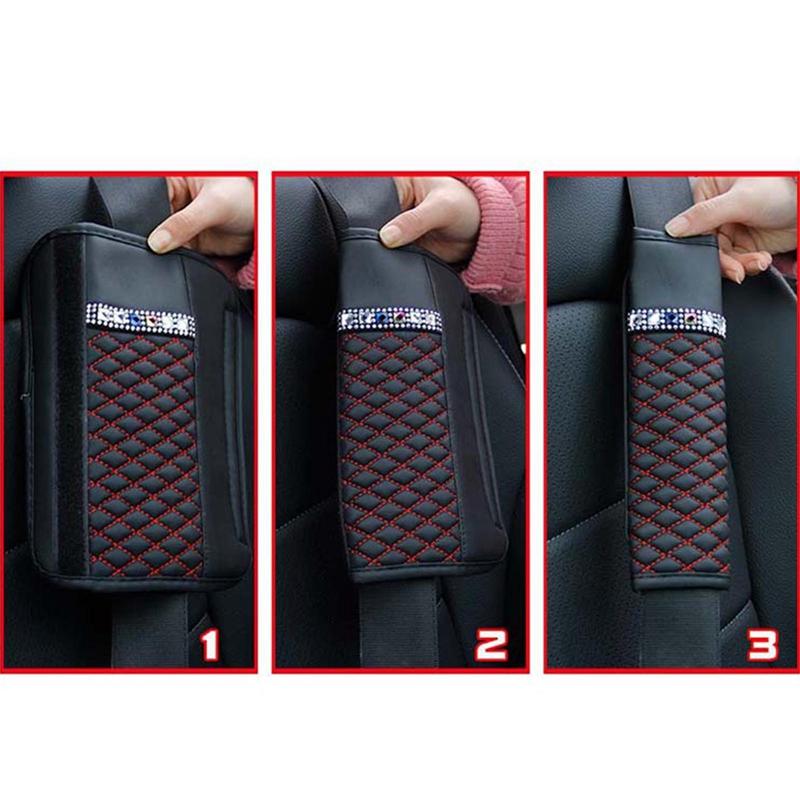 1PC Auto Car Seat Belt Cover Shoulder Pad PU Leather Safety Seatbelt Sleeve Cushion Pad Protective Case Car Accessories