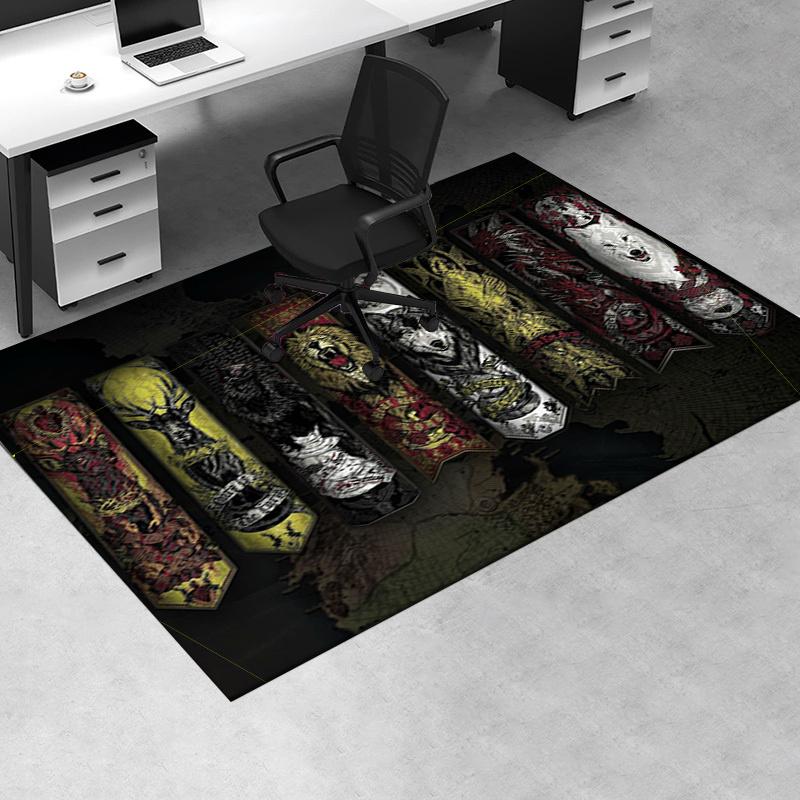

Wild Spirit Animal Crests: Unique Wall Art Decor Office Mat Home Decor Office Desk Chair Rugs Chair Carpet for office Chair Mat Gift For Hal 60cm by 90cm