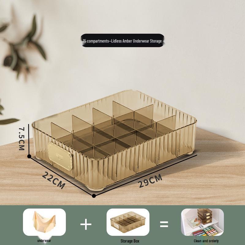 Multifunctional Plastic Underwear Storage Box with Lid – Organizer for Bras, Socks, and Underpants