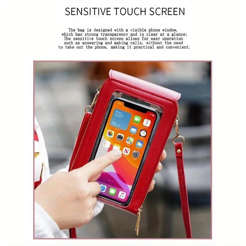 Women Touch Screen Phone Bag Cute Crossbody Bag Small Carrying Mobile Phone Bag Fashionable Shoulder Bag Key Bag