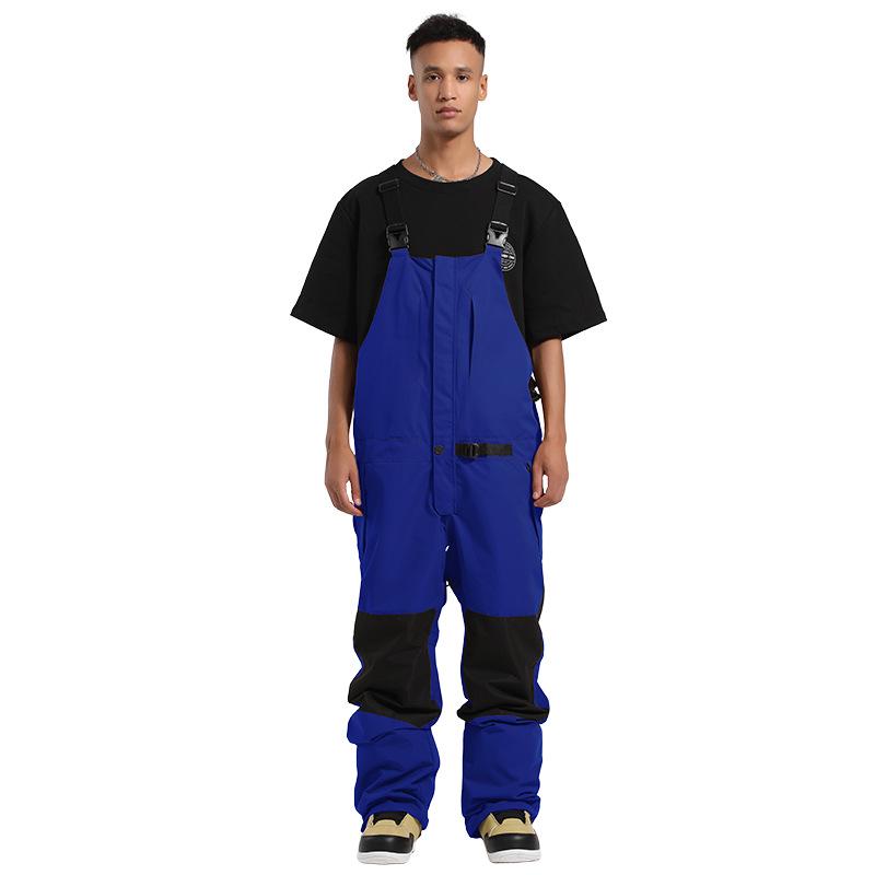 Unisex Waterproof Breathable Ski Bib Pants - Warm, Wear-Resistant Snowboard Suit