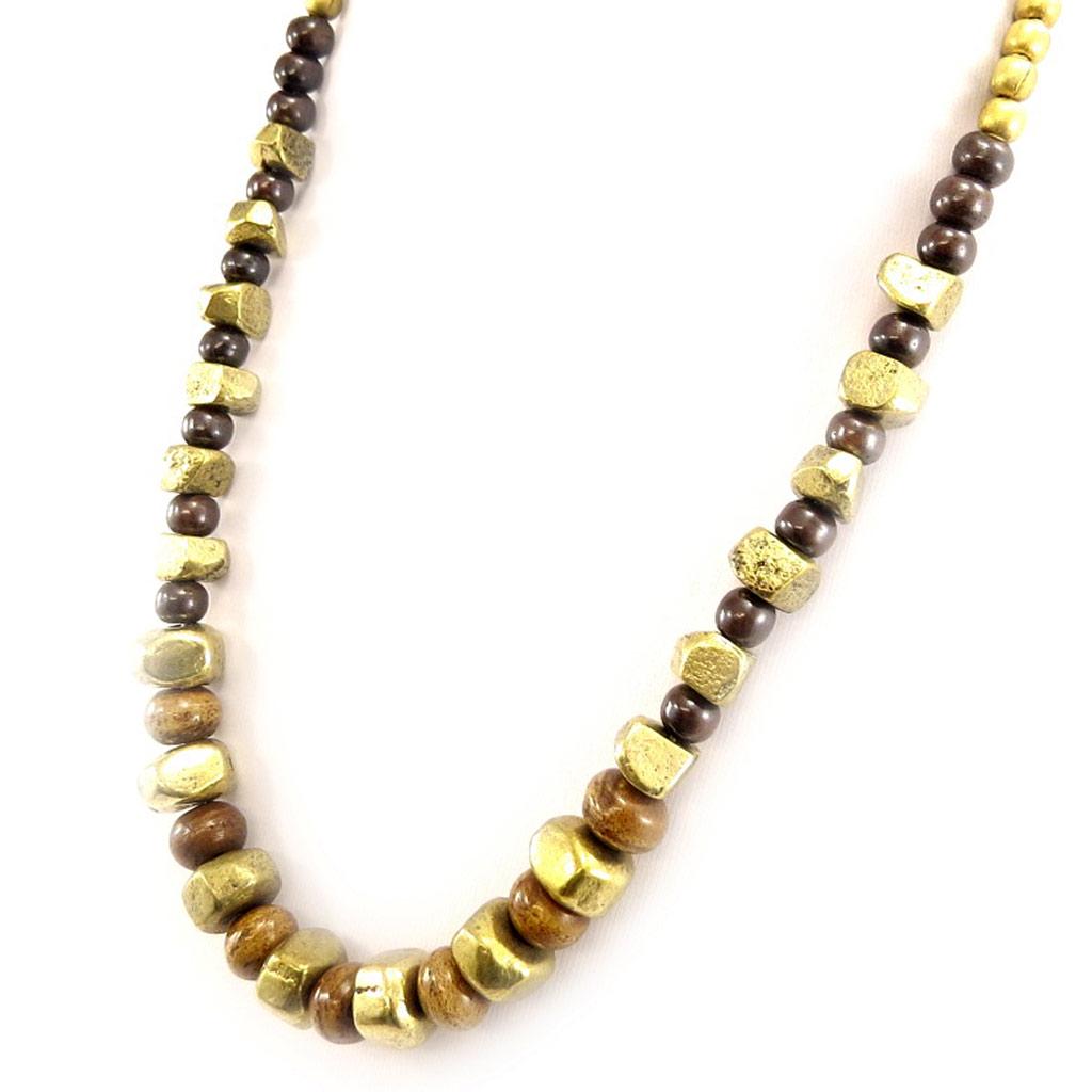 Les Trésors De Lily [C5022] - Golden Brown 'Kilimanjaro' Designer Necklace