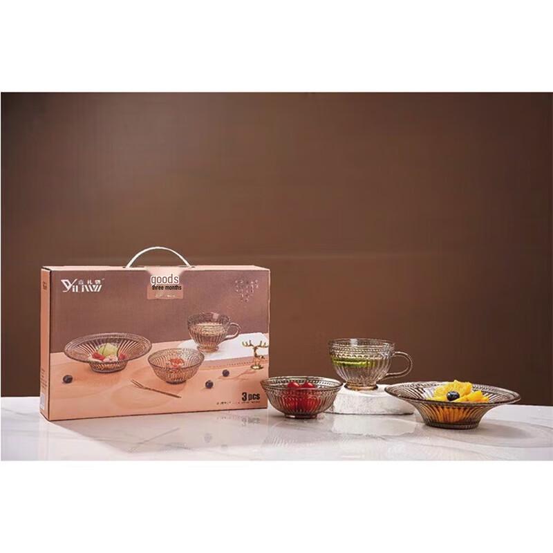 Nordic Glass Salad Bowl Set