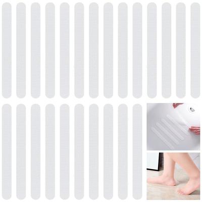 Bathtub and Safe for and More X Anti-slip Mats, 24-piece Set, Waterproof, Transparent, Bathrooms, Floors, Bathtubs, Kitchens, Stairs, (2cm 20cm,