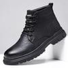 Fashion Lassic Comfy Ankle Boots Fashion Men's Casual Leather Walking Boots Design High Top Outdoor Shoes 2025 New Men Motorcycle Boots