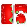 Christmas Bathroom Floor Mat Toilet Three-Piece Set