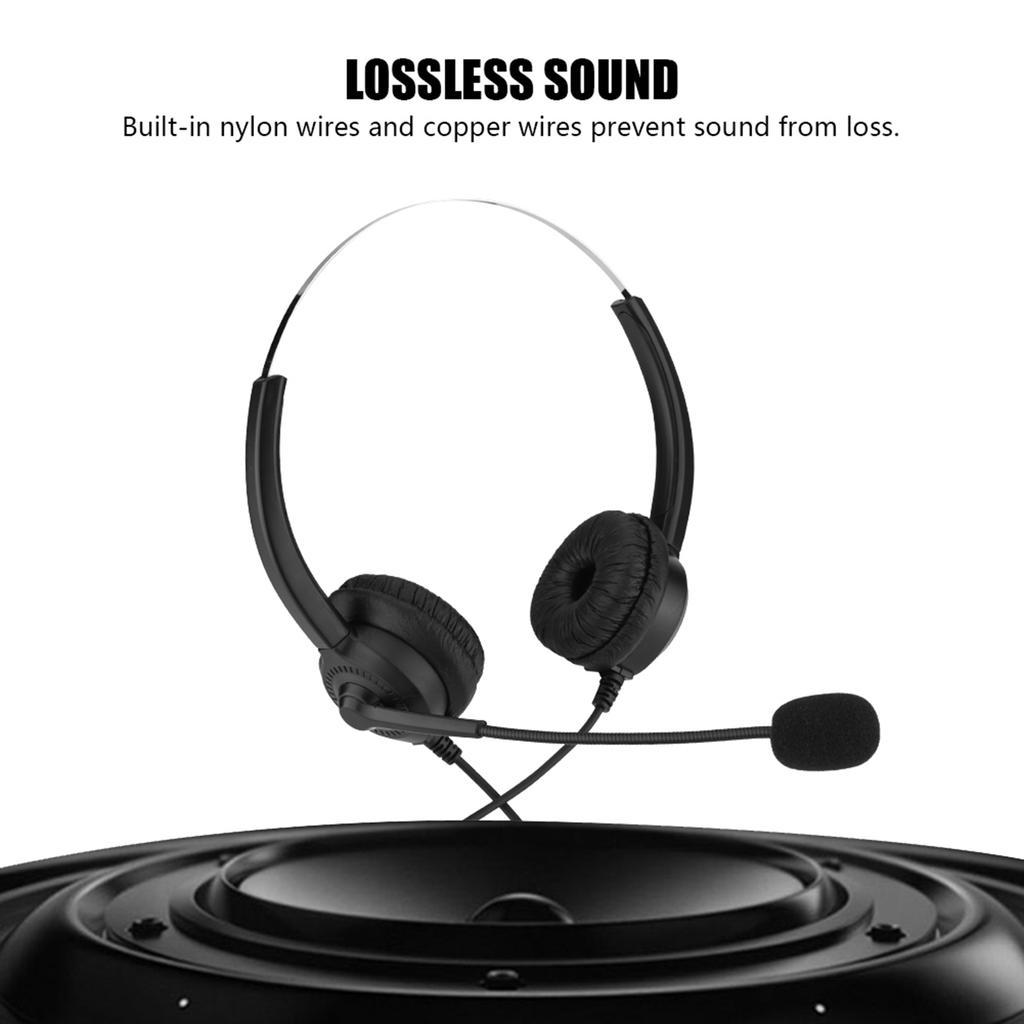 Lossless Sound Call Center Headphones 330 Degrees  Rotary Earmuffs Call Center Headset