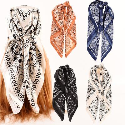 Mode 90 Satin Kaschmirblume Quadratisches Tuch Seidentuch, Paisley-Tuch