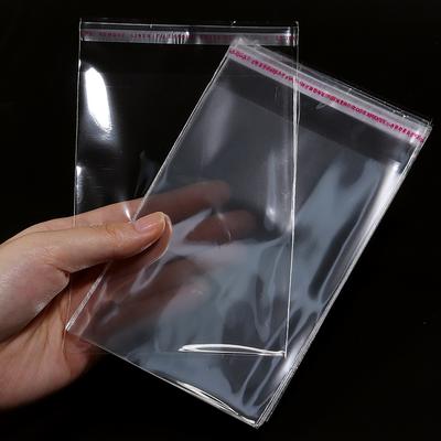 100pcs/lot Transparent Self Adhesive Bags Resealable Waterproof Gift Food Candy Packaging OPP Plastic Bag Storage Bag Wholesale