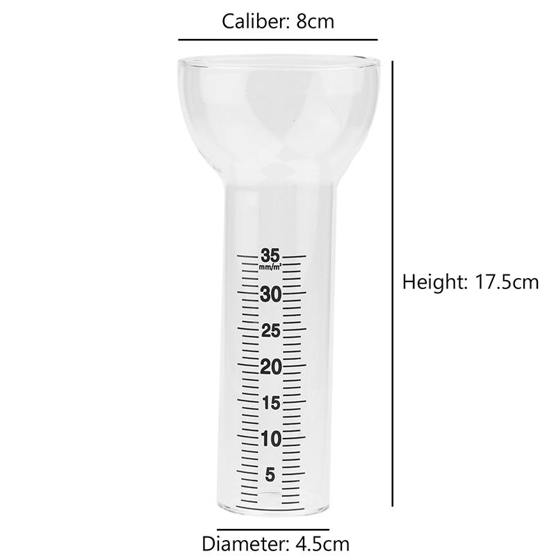 Replacement Glass For Rain Gauge Precipitation Gauge Glass Rainwater Gauge 35mm Outdoor Rain Measuring Tube Garden Test Tools