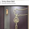 Strong Adhesive Shopkeepers Bell Wooden Wind Chime Elegant Door Bell  for Business Garden