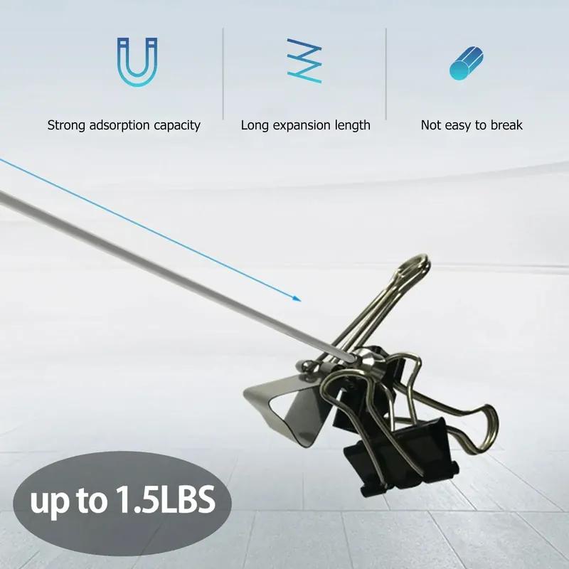 10 Stück Magnetischer Aufheber Teleskop Magnetischer Greifer Werkzeuge mit Taschenclip Metall Ausziehbarer Magnetstab Greifer Werkzeuge