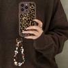 Leopard Print Lanyard Strap Rope Case For OnePlus 15 13 12 11 13T ACE 6 5 Nord 5 4 3 Lite 2 8T 10R Soft Silicone Cover