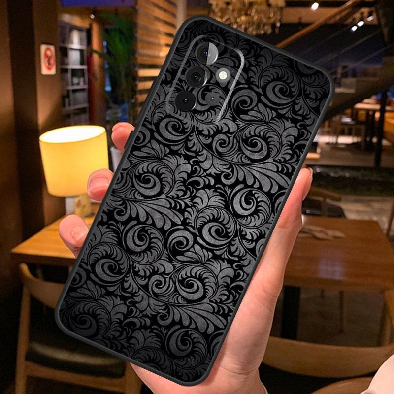 

Black Art pattern Case For Samsung Galaxy A56 A36 A54 A34 A14 A06 A16 A26 A12 A32 A52 A13 A33 A53 A15 A35 A55 Samsung A32 4G