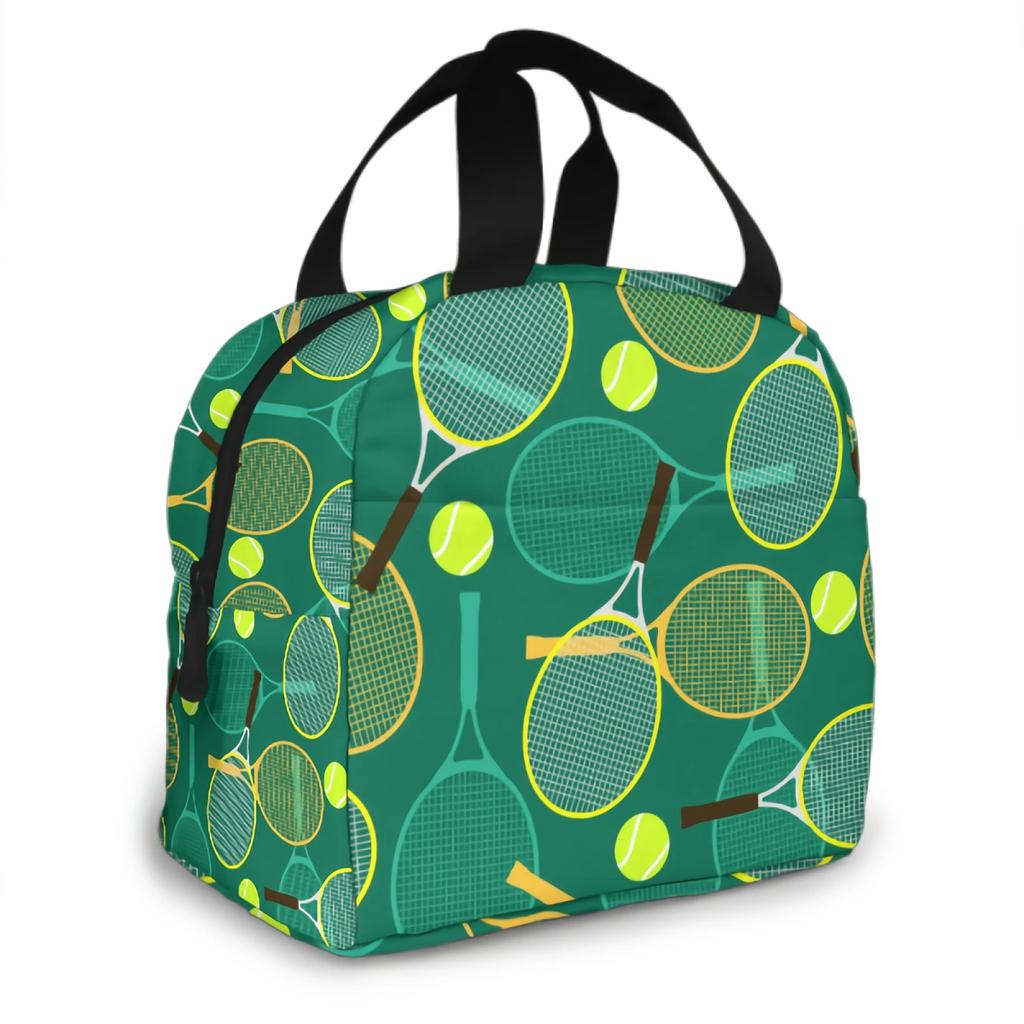 Racchette da Tennis e Borsa Pranzo da Tennis Borsa Tote per Adulti Contenitore Pranzo Riutilizzabile per Donne Uomini Scuola Ufficio Lavoro