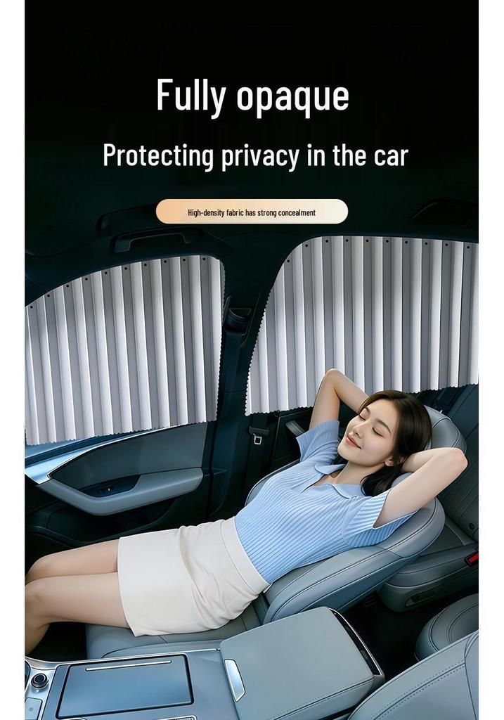 Magnetic Car Privacy Sunshade Curtain for Sedan - Front & Rear Side Windows