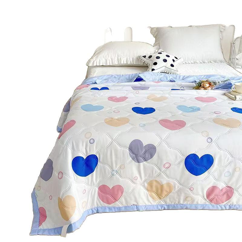 Washable Cotton Summer Quilt - Single & Double Sizes, Perfect for Naps & Gifts