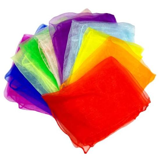 

Eurhythmic Chiffon 60cm x for and Seniors Scarf, Scarf, 10-Color Set, 60cm, Organza, Eurhythmics, Children, Music, Dance, Nursery, Kindergarten,