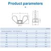 M6 10pcs/lot  Butterfly Wing Nuts  Stainless Steel/ Zinc Plated  Wing Nuts Hand Tighten Nut DIN315