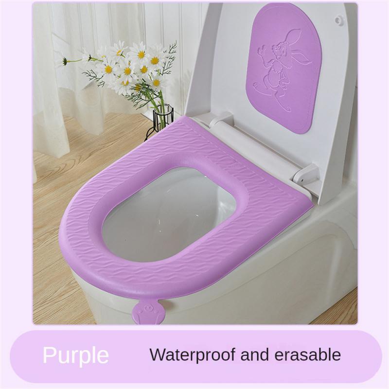 Su Geçirmez Tuvalet Oturağı Minderi Banyo Aksesuarları Silikon Dört Mevsim Ev Yıkanabilir Macun Köpük Tuvalet Örtüsü