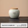 Portable Ceramic Tea Caddy with Bamboo Lid