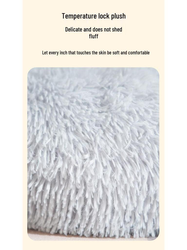 Cozy Winter Nest: Plush Enclosed Deep Sleep Bed for Cats and Dogs