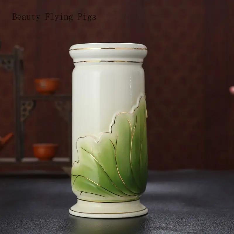 Hand-picked Flower Ceramic Incense Bucket, Home Worship,  Incense Bucket