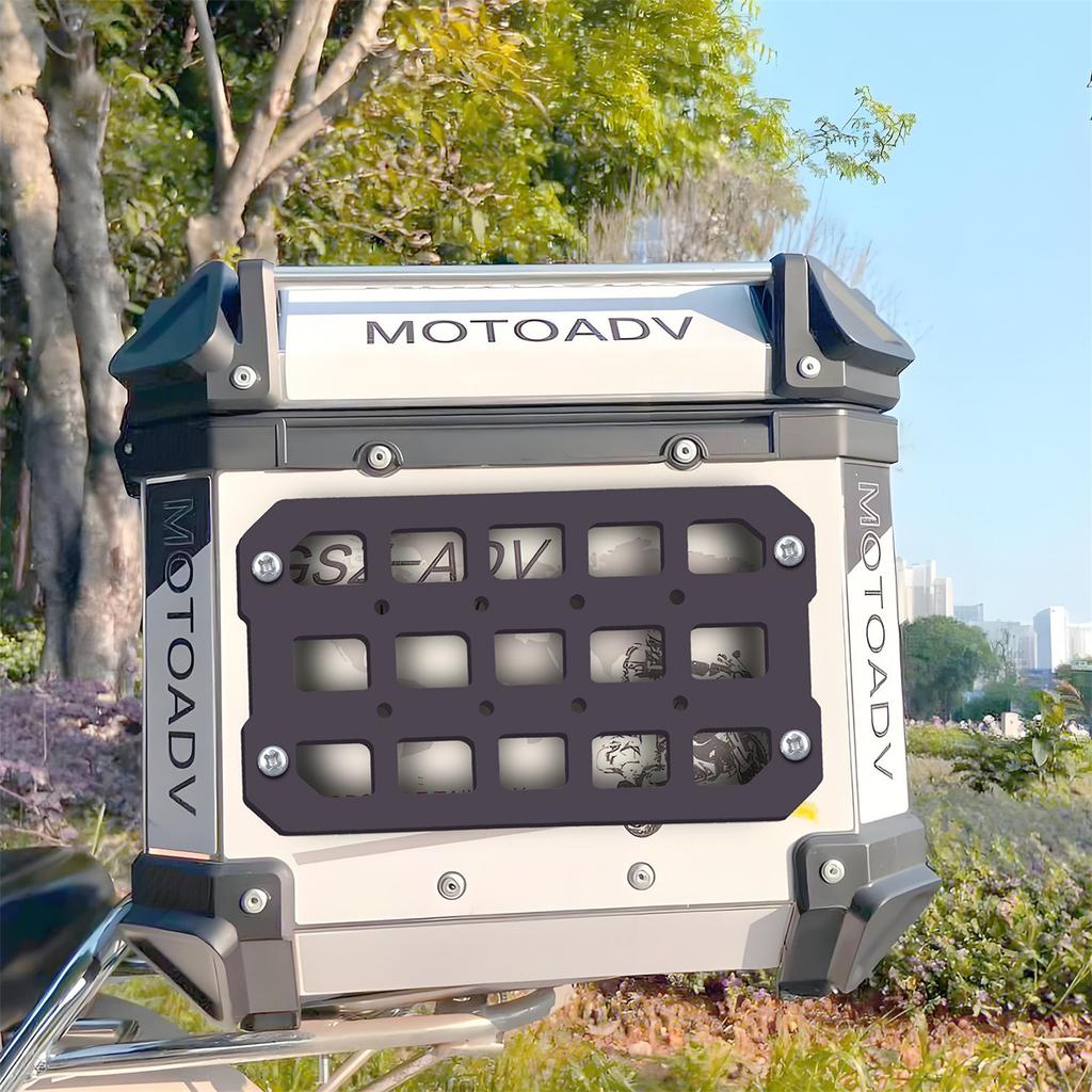 Motorcycle Top Case Panel Aluminum Alloy  Storage Box Universal Side Box Modular Organizer Quick-Mounting