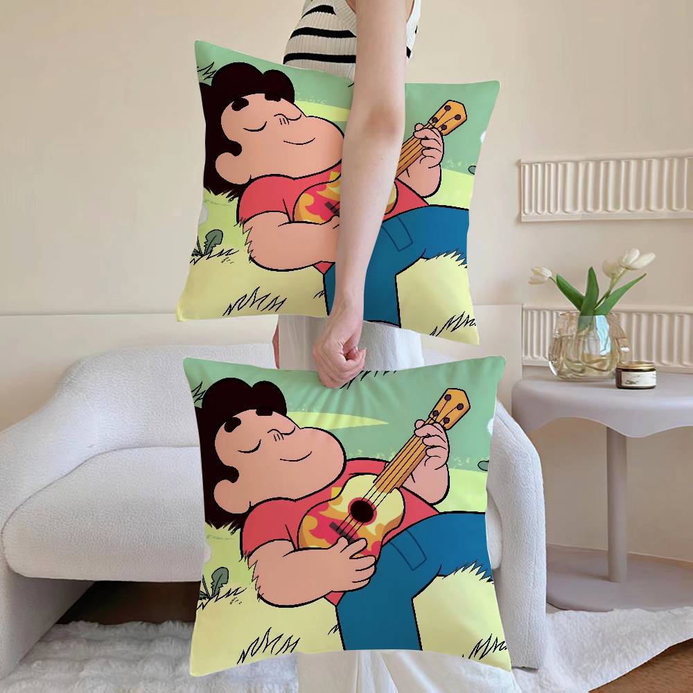 S-Steven AnimeUniverse Pillow Case Anti-dustmite Pillowcase Invisible zipper silky Sofa cushion cover