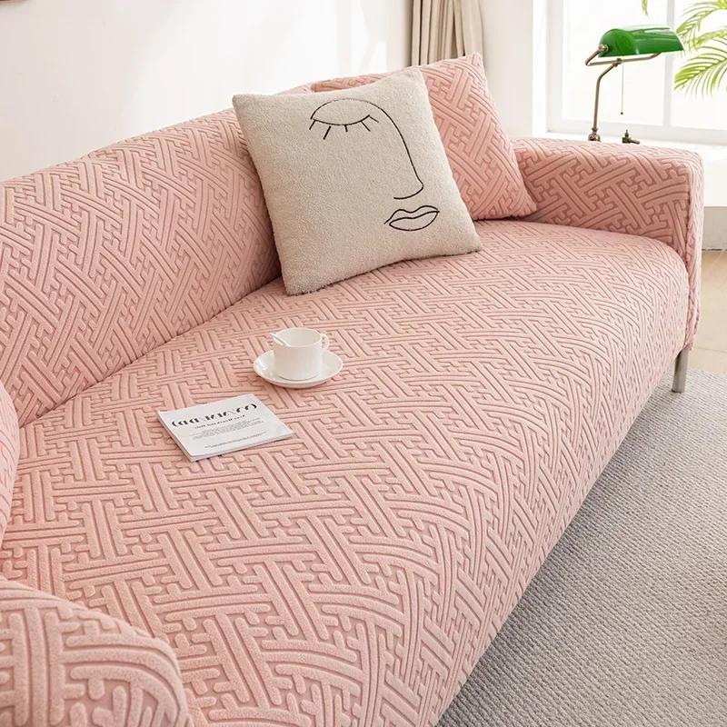 New Anti Cat Scratch Solid Elastic Sofa Cover All Inclusive All-Season Couch Slipcover Stain Resistant Removable Home Decor 1 Seater 90-140 cm