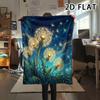 1Pc Dandelion Print Flannel Blanket,High Quality Comfortable for All Seasons,Home Decor,Warmth and Comfort,Perfect for Christmas Gifts