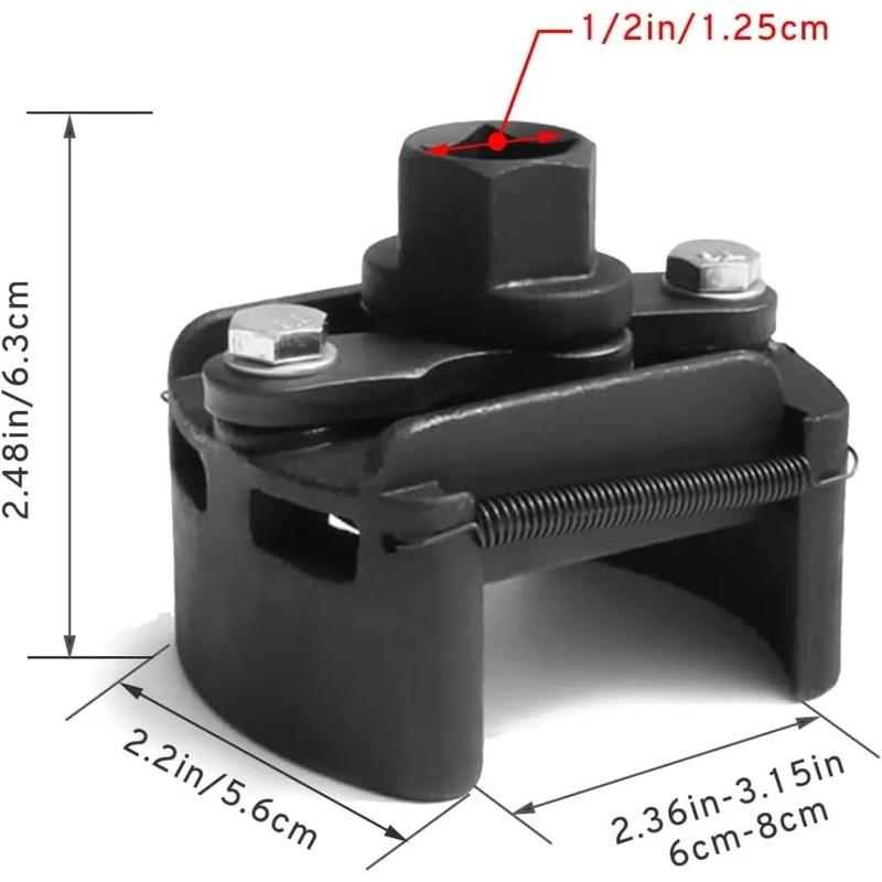 Car Oil Filter Wrench Fuel Filter Removal Cast Steel Spanner 60-80mm Universal Adjustable Removal Tool Automotive Accessories