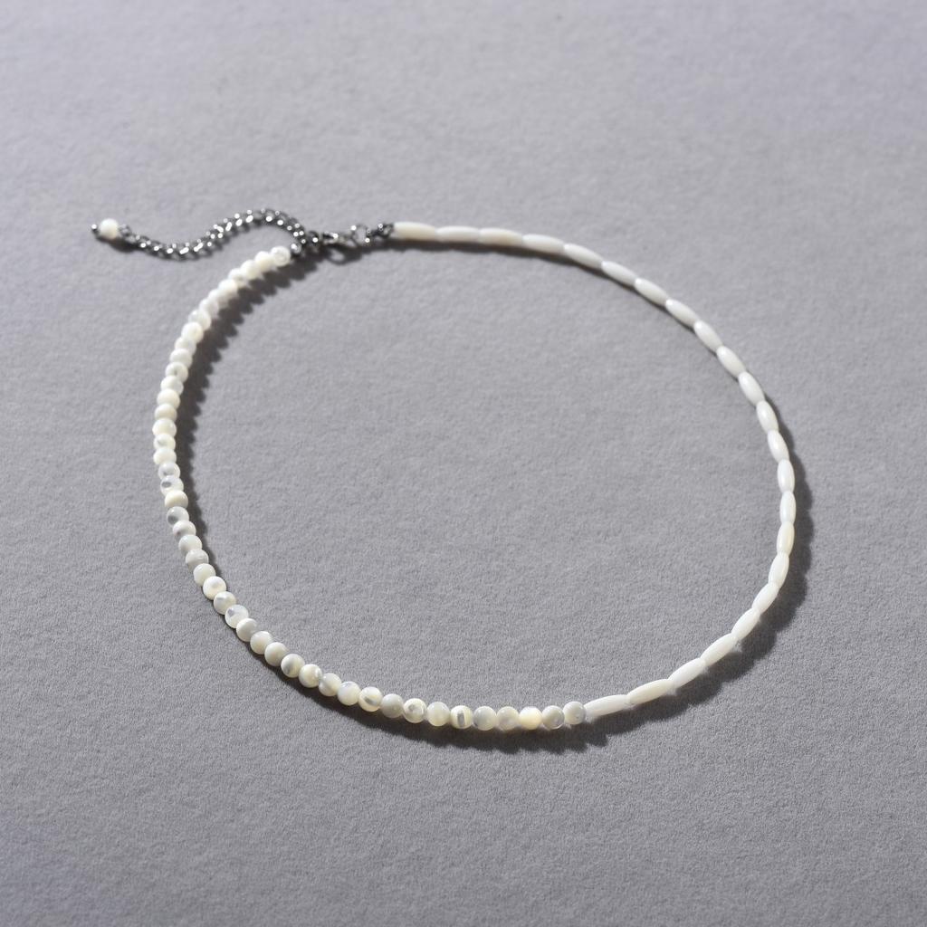 Copper-Plated Platinum Horseshoe Luo Beaded Collarbone Chain Princess Style Celebrity Temperament Versatile Fashion Simple Necklace Women