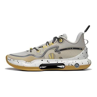 Li Ning Yu Shuai Evolution Low Coffee Non-Slip Wear-Resistant Lightweight Low-Top Basketball Shoes Men Sneaker Gray ABAS161-5