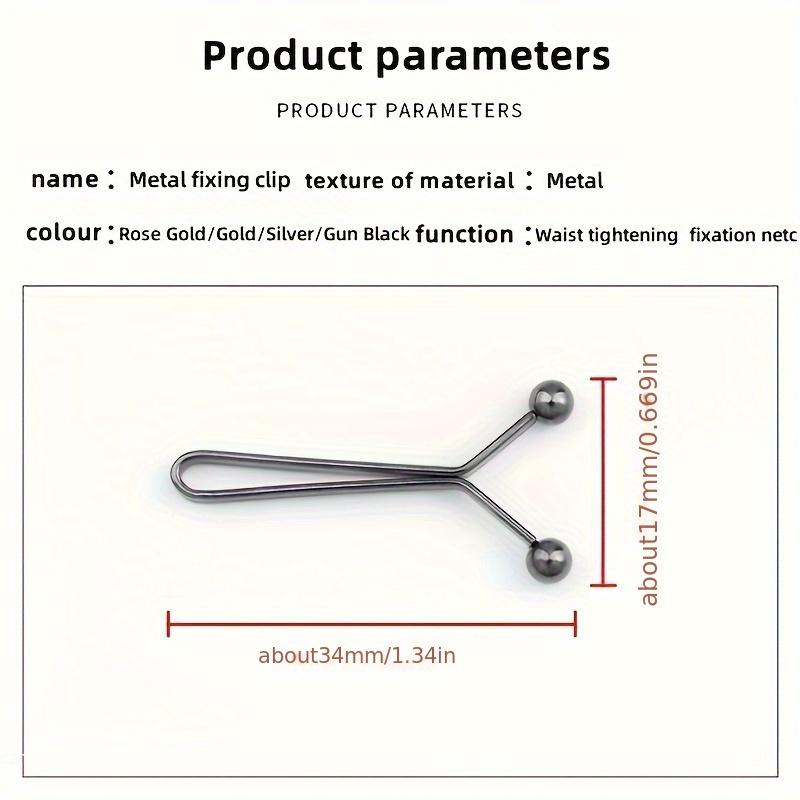4 Stück unsichtbarer Metallclip zur Taillenstraffung, verstellbarer Knopfclip, passend für Jeans und Kleidung, Modeaccessoires