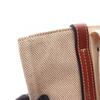 Used Chloe WOODY Medium Tote Tote Bag canvas leather Beige Brown Used Women