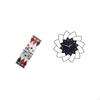 Seasonal Winter Table Runner with Flower Shaped Acrylic Wall Clock Decorative Holiday Coffee