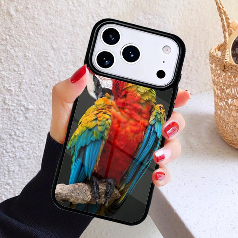 Animal Macaw Parrot Colourful Phone Case For iPhone 17 Air 16 15 14 13 12 11 Pro Max Plus