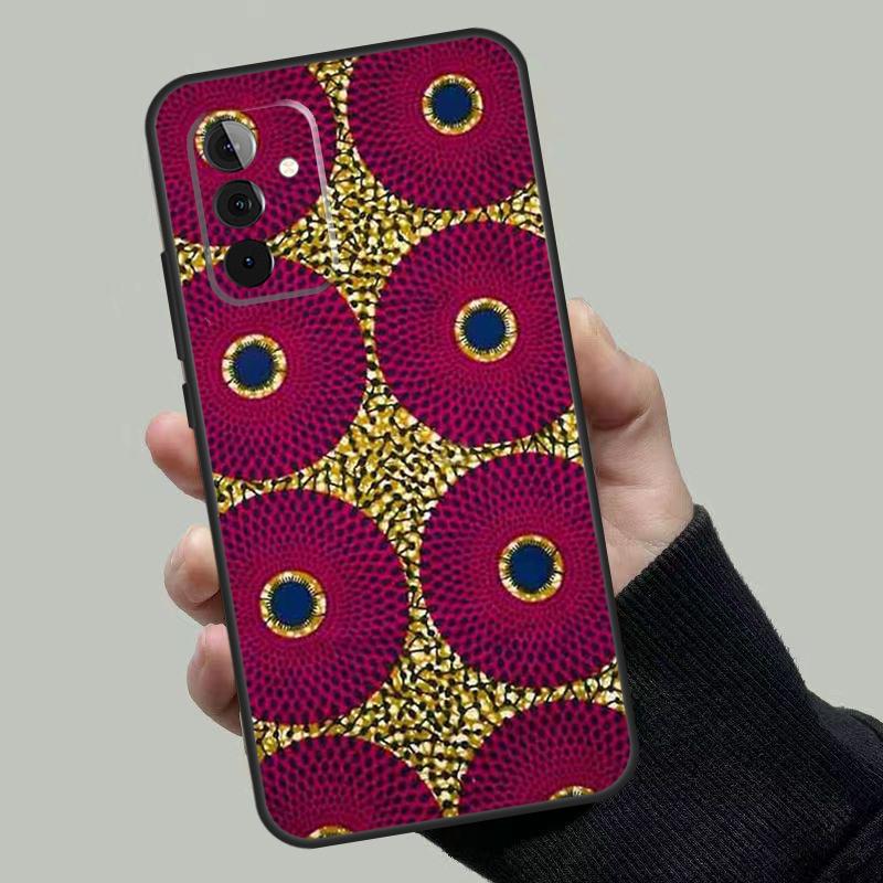 African Wax Print Case For Samsung Galaxy A53 A33 A23 A13 A52 A32 A22 A12 A51 A71 A14 A24 A34 A54 A52S Coque